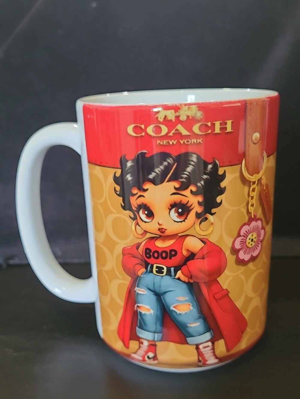 Coach  Betty Boop New York Sublimation Mug Design  Front And Back  15 0z Mug